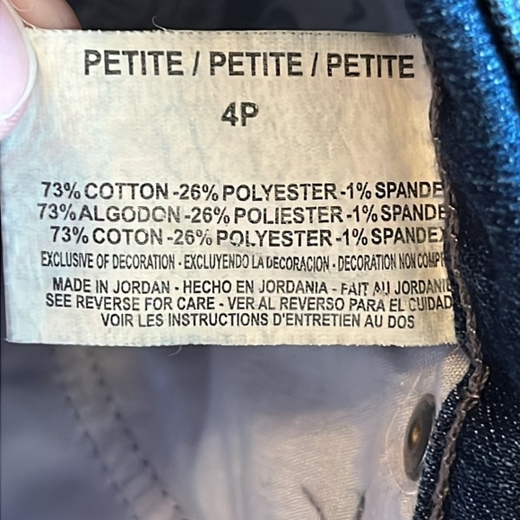 Gloria Vanderbilt Straight Leg Jeans Amanda Blue Denim Women’s Size 4P - Picture 5 of 7